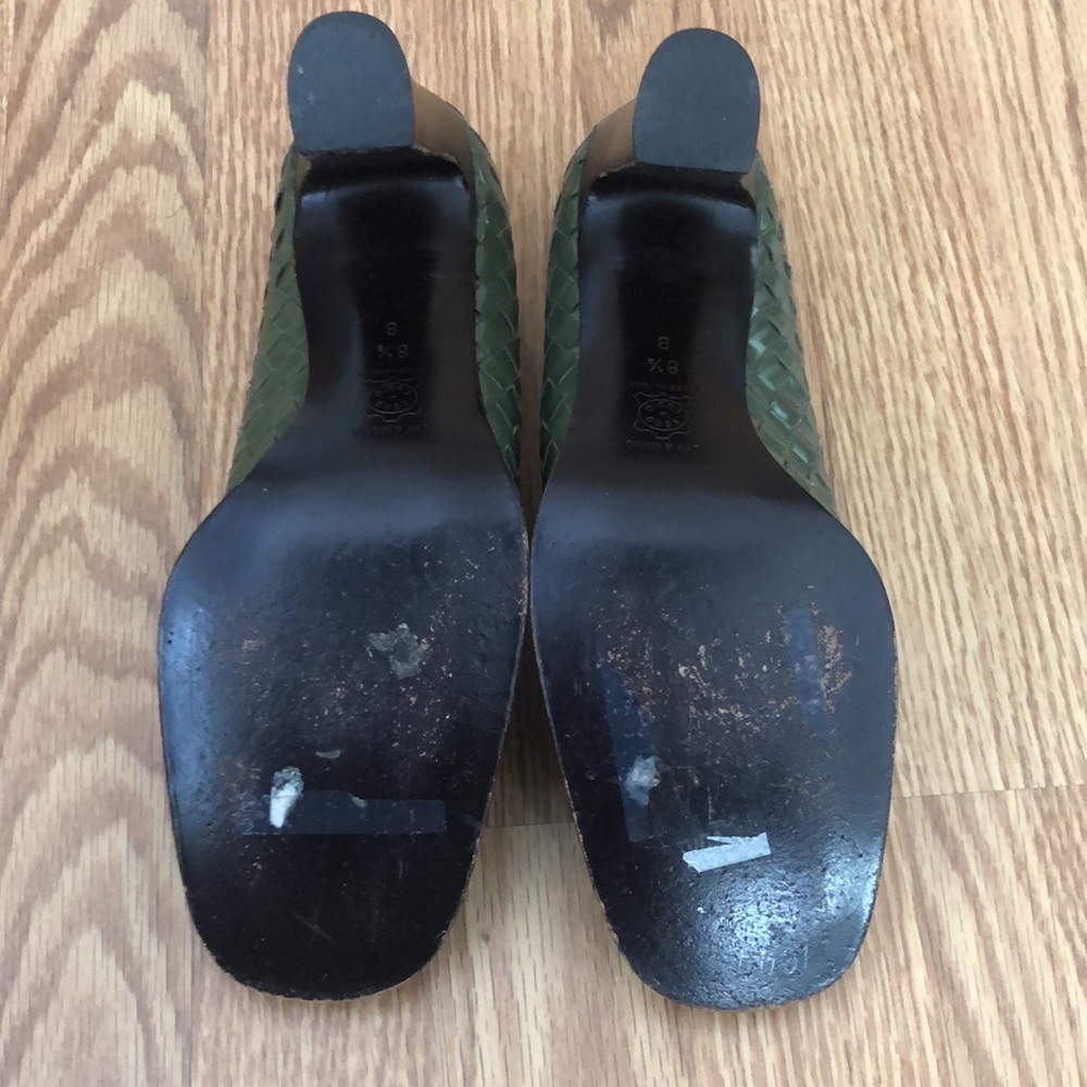 Bottega Veneta Made in Italy Olive green Leather heels, Size 8 1/2 - Picture 8 of 8